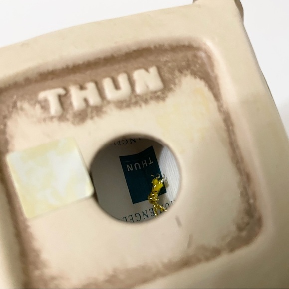 Vintage Thun Sleeping Angel with Gold Heart Ceramic Figurine Italy - Picture 8 of 11